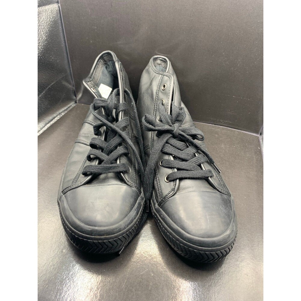 Polo Ralph Lauren Tremayne Mens Leather High Top Sneakers Shoes Black 13D